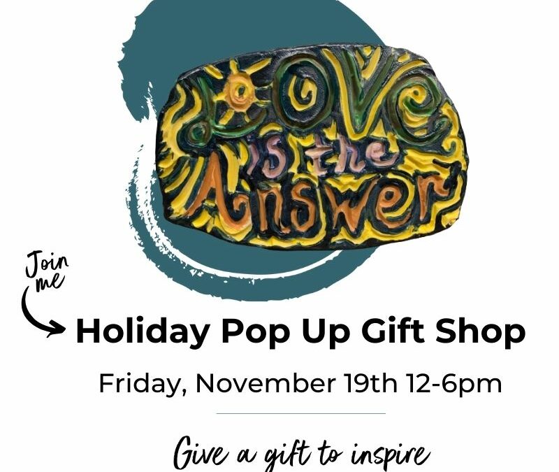 Holiday Pop Up Gift Shop with Eat Off Art